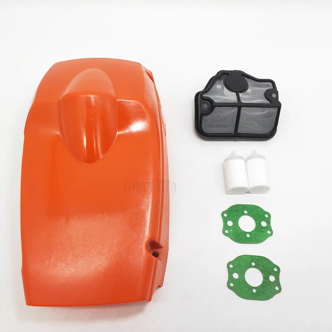 Top Shroud กระบอกสูบเครื่องยนต์ฝาครอบ Air การใช้ชุดกรองสำหรับ HUSQVARNA 136 137 141 142ลูกโซ่อะไหล่ทดแทน