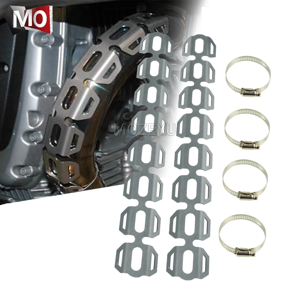 

Motorcycle Exhaust Pipe Header Wrap Water Cooled Heat Shield Guard Cover For BMW R1250GS R1150GS Adventure R1100GS R100GS F800GT