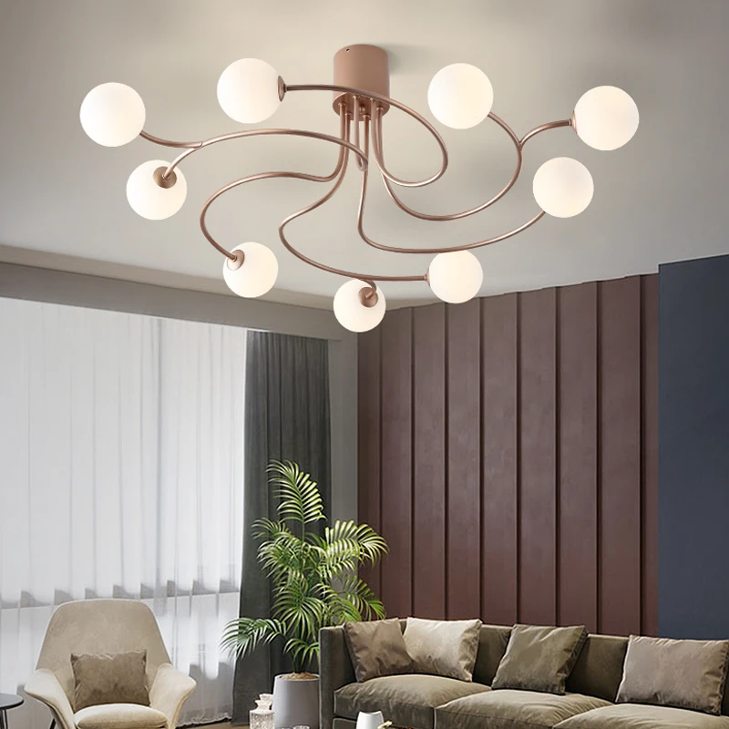 Nordic lamps modern minimalist home creative personality glass ball magic bean bedroom living room lamp ceiling lights LB40214