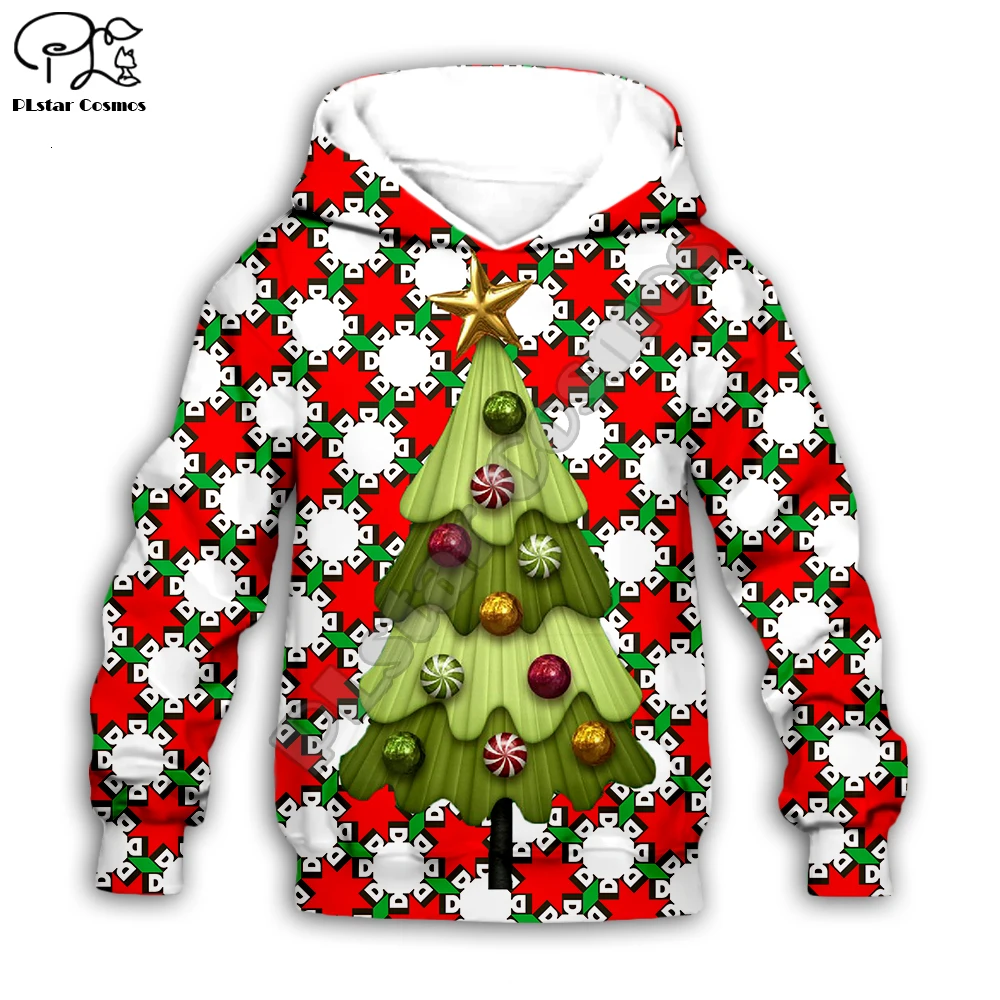 Kids Merry Christmas tree Santa Claus costumes 3D print cartoon boy girl hoodies Sweatshirts zipper tshirts Jumper Pant Shorts 2