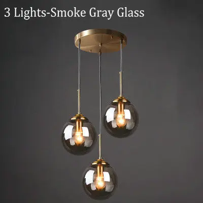 XIUAN Bernstein LED Pendant Lamp Smoky Gray 6