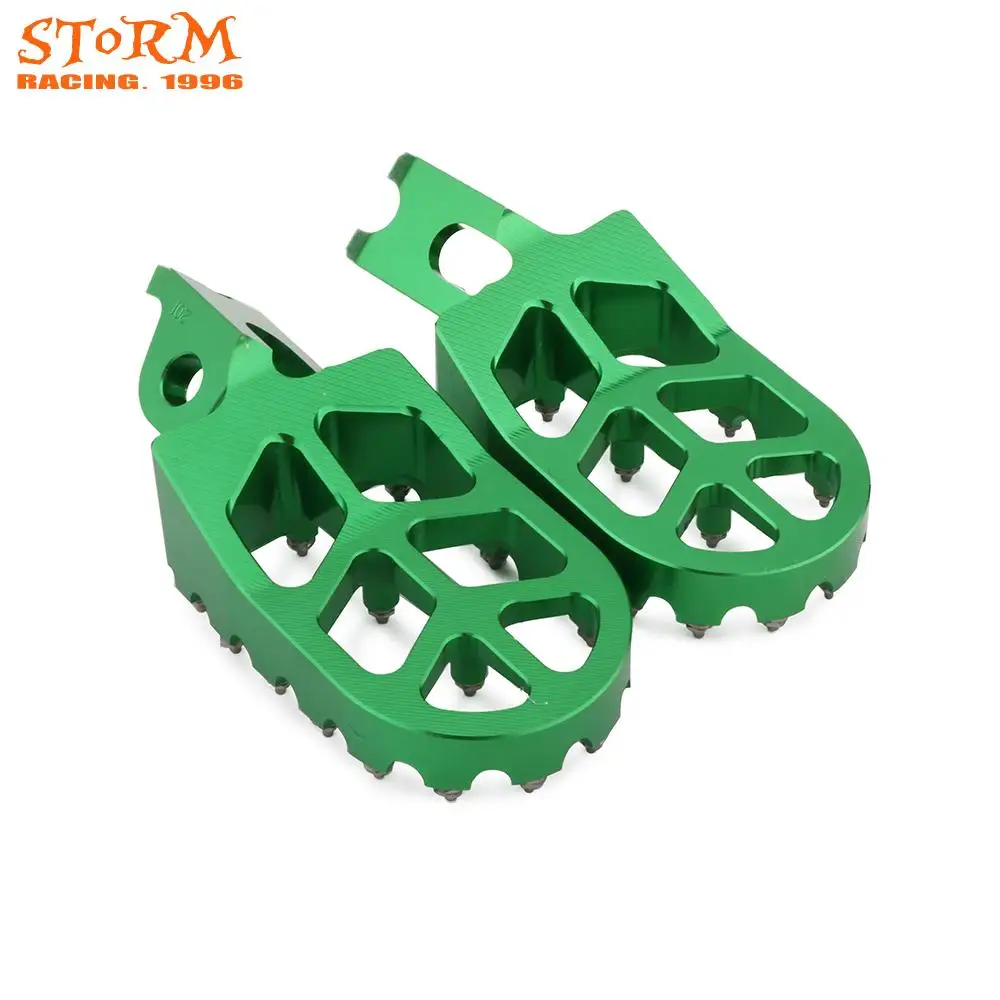 CNC Foot Pegs Footpeg Brake Pedal Lever Front Rear Brake Fluid Reservoir Cap Cover For Kawasaki KX250 2019-2020 KX250F 2006-2018