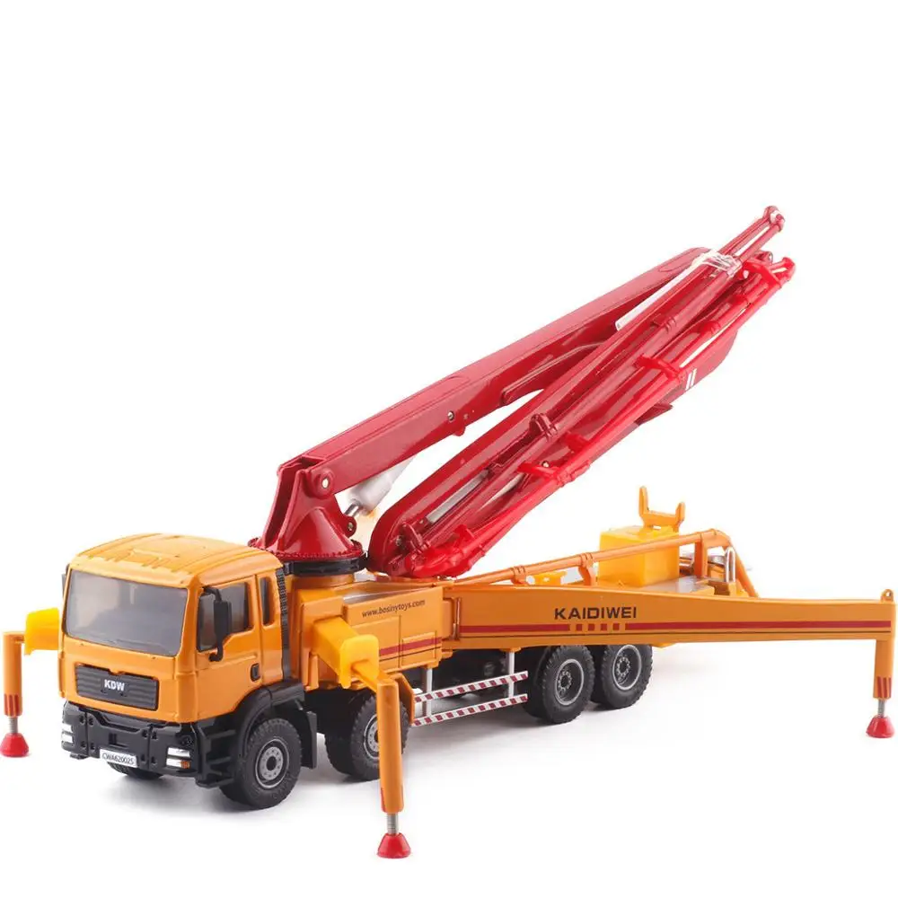 High quality 1:55 concrete pump truck alloy model,simulated metal engineering truck,exquisite collection and gifts,free shipping