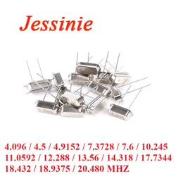 10pcs 49S Crystal Oscillator Passive Resonator Ceramic Quartz DIP 4.096MHz 10.245MHz 4.5MHz 13.56MHz 14.318MHz 20.480MHz 18.432M