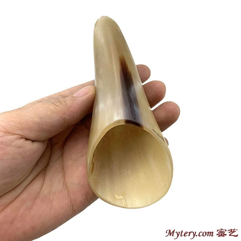 Tibet Natural Small Yak Horn Crafts 12-13cm Guasha Treatment Tool Massage Sticks Tea Spoon 