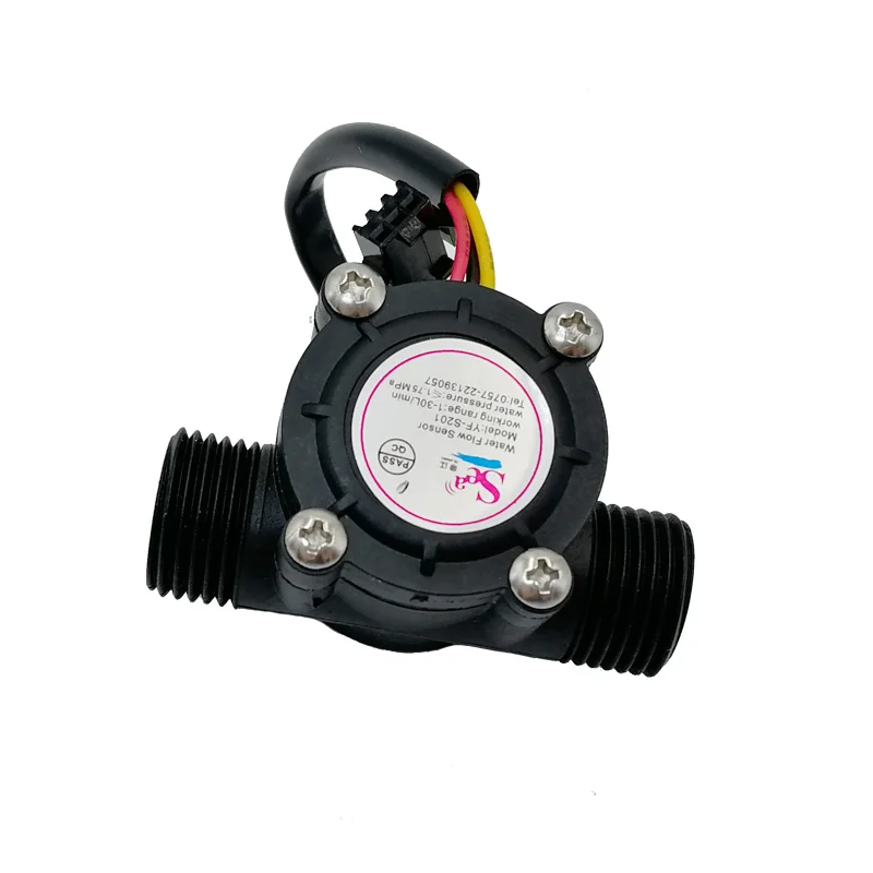 Dc 5-18v 9v 12v Water Sensorflowmeter Hall Flow Sensor Water Control Liquid Flow 1-30l/min 2.0mpa Sensor Switch Yf-s201