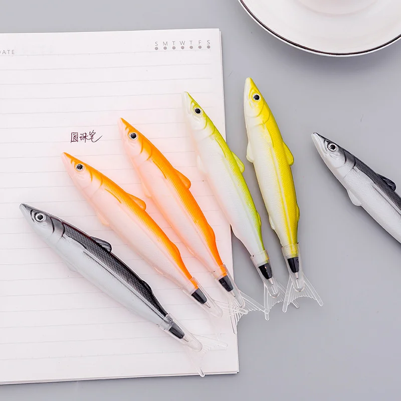 Ellen Brook 1 Piece Cute Kawaii Sea Fish Stationery Creative Ballpoint Pen Office School Supply Novelty Funny Lovely Pens