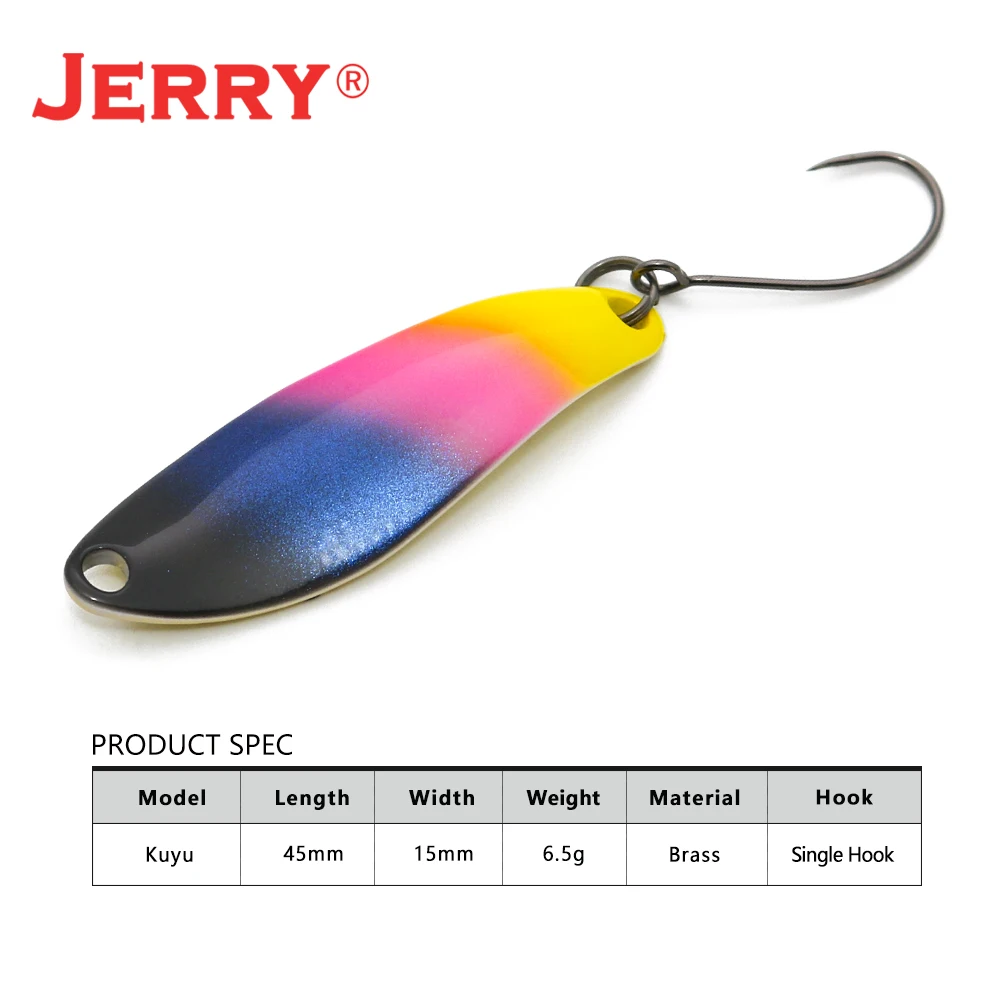 Jerry Kuyu Fishing Spoon Lure Artificial Trout Metal Spinner Bait 7g 6.5g  Jig Swimbait Fishing Tackle Pesca