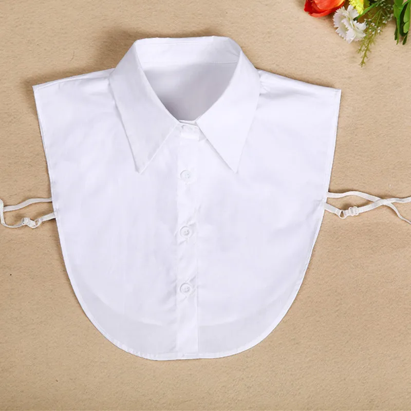 Office Ladies Blouse white fake collar turndown collar 2019 Fashion Elegant Women Fake Half Shirt Detachable Female Clothing