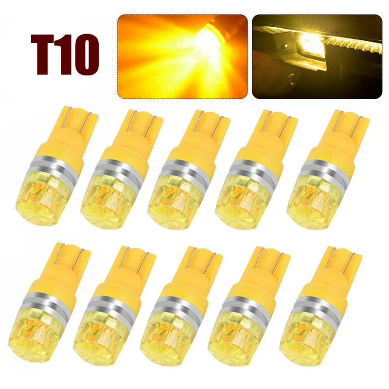 

10PCS T10 192 194 921 LED Backup Reserve Side Marker Parking Light Bulbs for Universal Auto Car Interior Lights Accessories