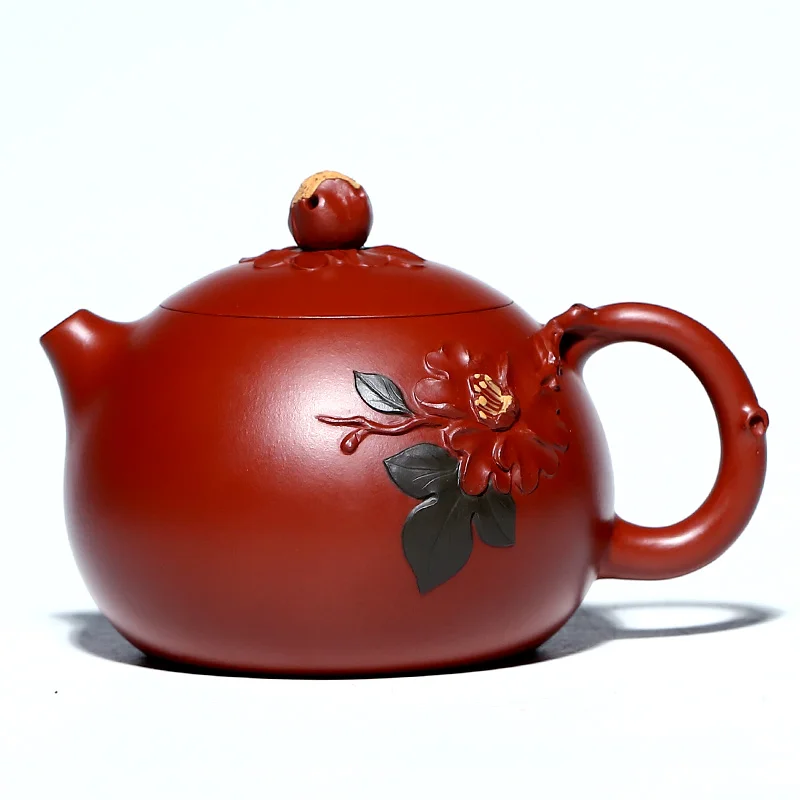 |Zisha teapot Yixing pure handmade raw ore Dahongpao Xu Qing famous tea making pot tea set Xishi pot