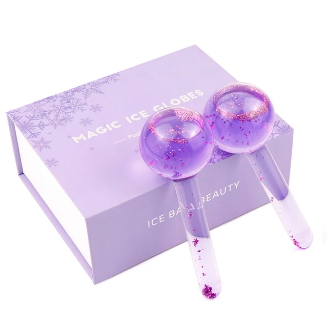 Duży Beauty Ice Hockey Energy Beauty Crystal Ball Facial Cooling Ice Globes Water Wave Masaż twarzy i oczu Pielęgnacja skóry 2szt/pudełko