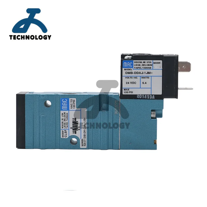 Mac Válvula Solenóide Pneumática 52a11-d0a-dm-ddaa-1ba 52a-11-dob-dm-ddaj-1jm 52a-11-dob-dm-ddfa-1ba 52a-11-dob-dm-ddaj-1jb
