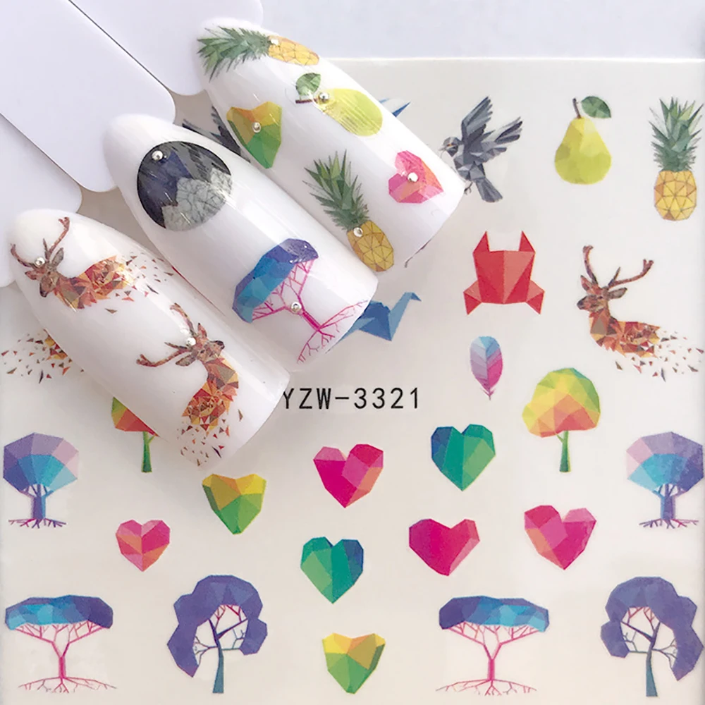 Nail Stickers For Nails Sticker Summer Sliders for Nails Watermark Beach Coconut Balloon Christmas Animal DIY Nail Art Design