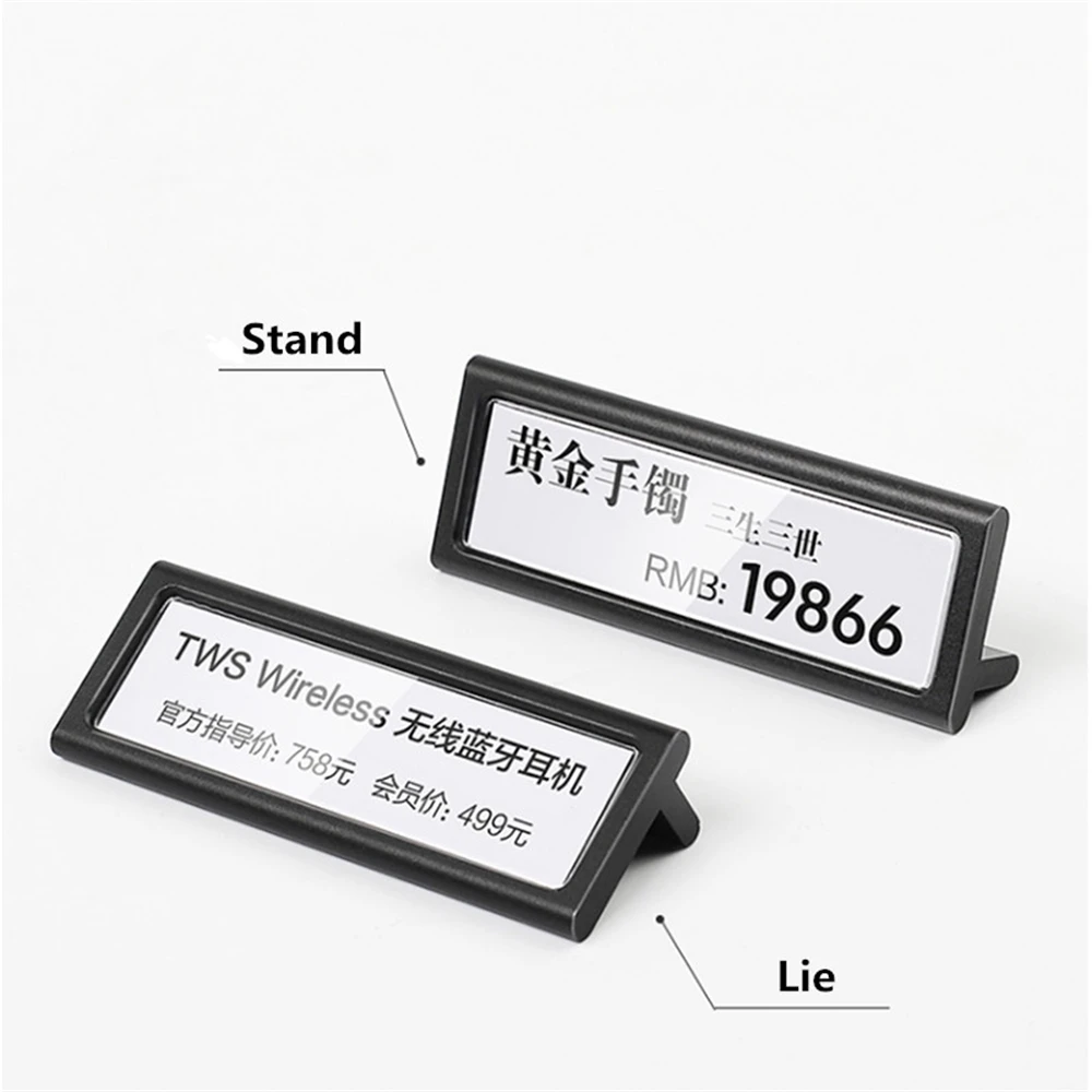 6cm X 2cm Metal Mini Sign Display Holder Price Card Tag Label Counter Top Ticket Paper Holder Stand