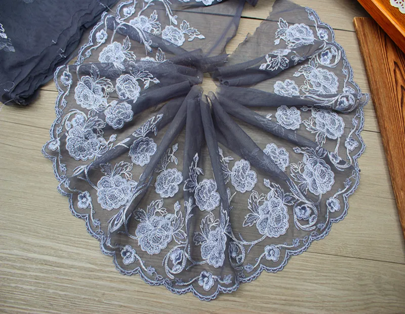

10 метров, высокое качество, серая роза, кружевная бейка, 21 см, ткань для одежды «сделай сам», скрапбукинг, домашние декоративные аксессуары
