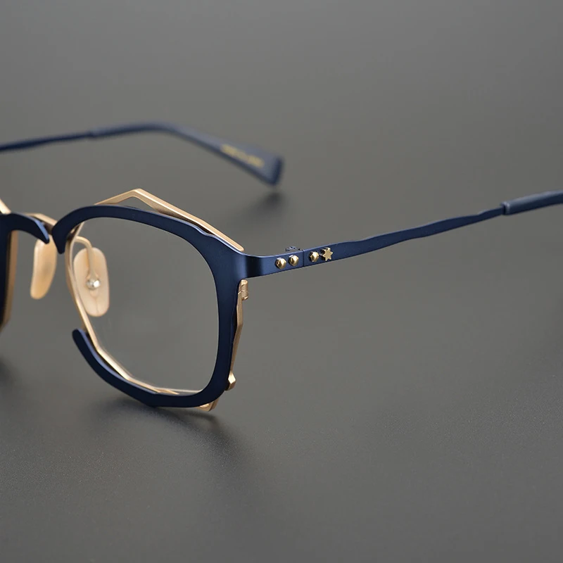 Vintage Titanium Alloy Glasses Frame Men Designer Optical Prescription Myopia Eyeglasses Frame Male Women Luxury Brand Eyewear
