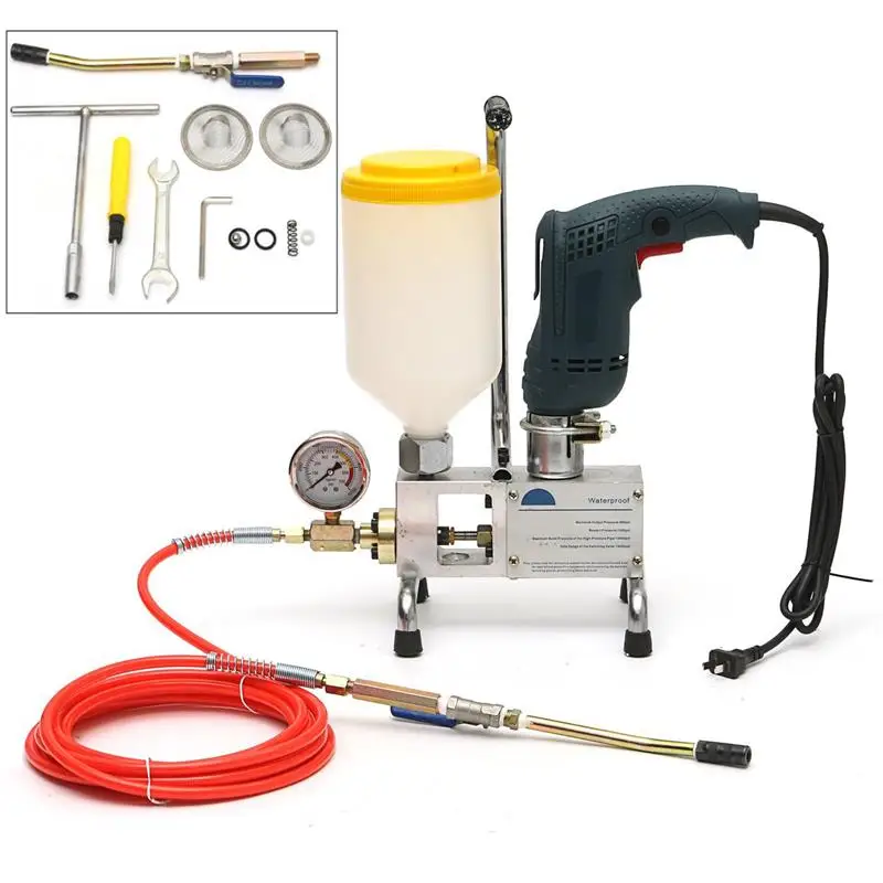 Epoxy injection pump Epoxy / Polyurethane foam Grouting Machine Steel Hose concrete repair crack 999 high quality 810/910/1300W