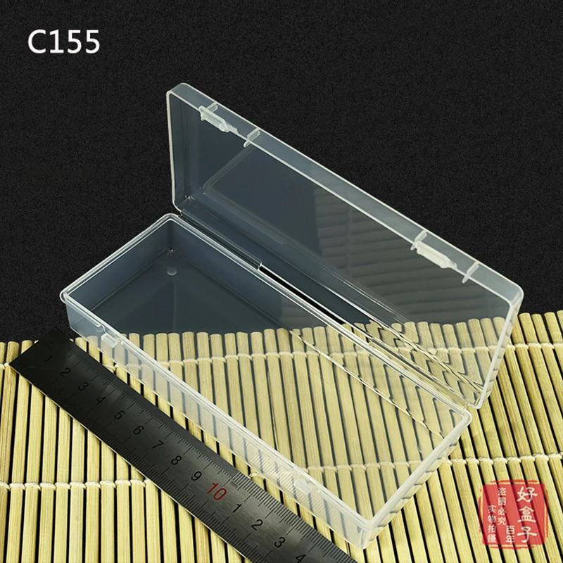 Caja de plástico transparente para exhibición de Joyas, contenedor de cuentas, piezas, herramientas, juguetes, 5 tamaños, nuevo