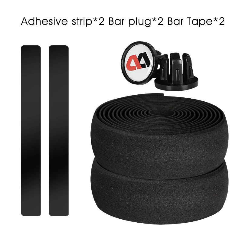 WEST BIKING Road Bike Handlebar Tape Damping Anti-Slip Wraps with Bar End Plugs Fishing Rod Cycling Handle Bar Belt Tape 2pcs