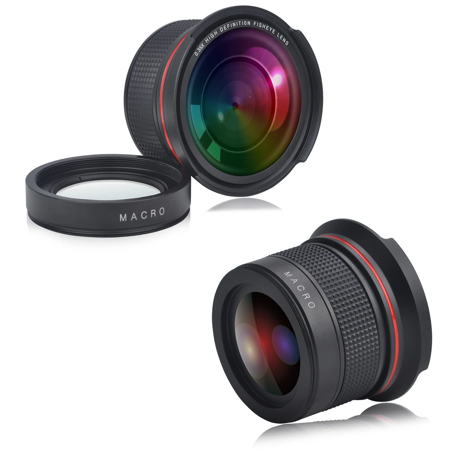 52MM 0.35x Mắt Cá Ống Kính Góc Rộng (W/ Macro Phần) dành Cho Nikon D7100 D7000 D5500 D5300 D5200 D5100 D3500 D3400 D3300 D3200