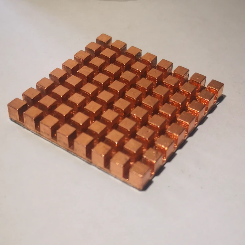 ノートブックアクセサリー用の銅製ヒートシンク,35x35mm,厚さ2mm,3mm,4mm