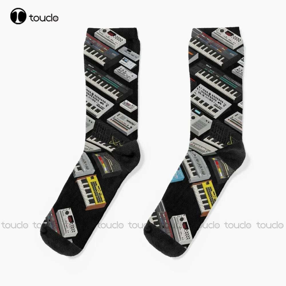 Synthesizer Musician And Collector Socks Boot Socks For Men Christmas Gift Unisex Adult Teen Youth Socks Custom Women Men