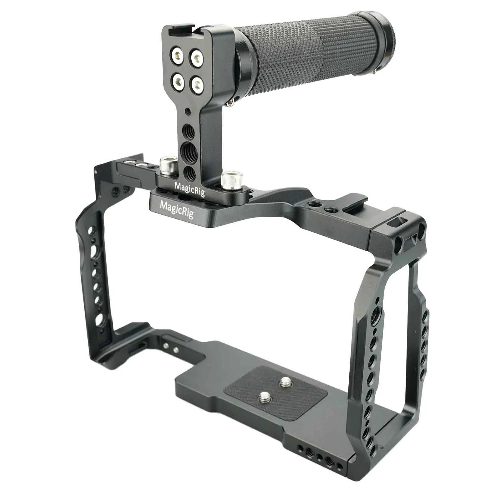 Imagem -05 - Gaiola de Câmera Magicrig para Câmera Bmpcc 6k Pro com Punho Superior de Borracha para Câmera de Cinema de Bolso de Design Blackmagic 6k Pro