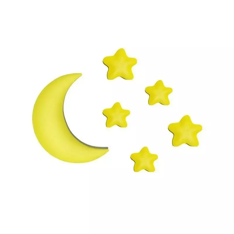 Headboard Bed Wall Sticker for Girl Kids Room Lovely Stars Moon Self Adhesive Panel Bedroom Decor Home Accessories