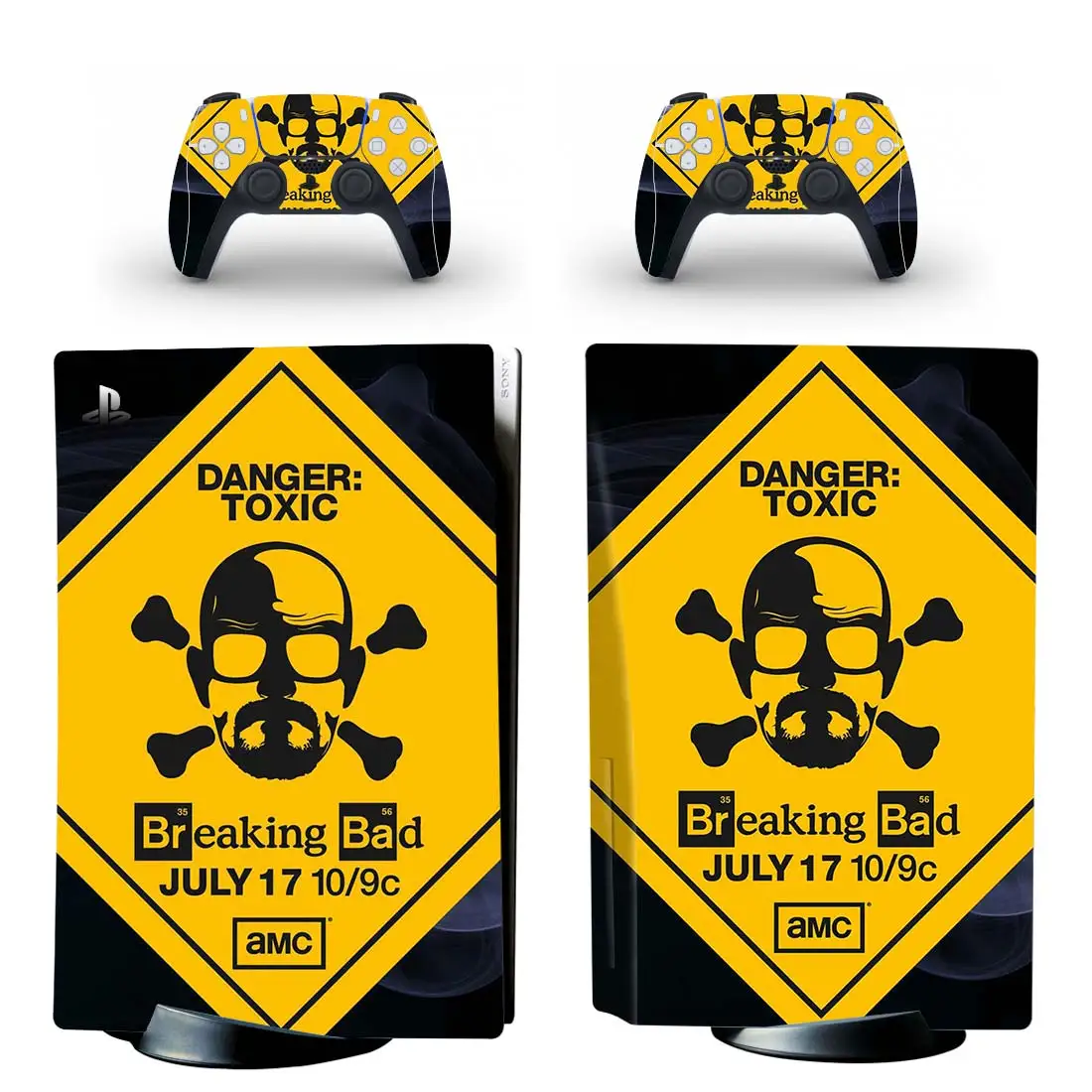 Breaking Bad PS5 Standard Disc Skin Sticker Decal Cover for PlayStation 5 Console and 2 Controllers PS5 Disk Skin Vinyl