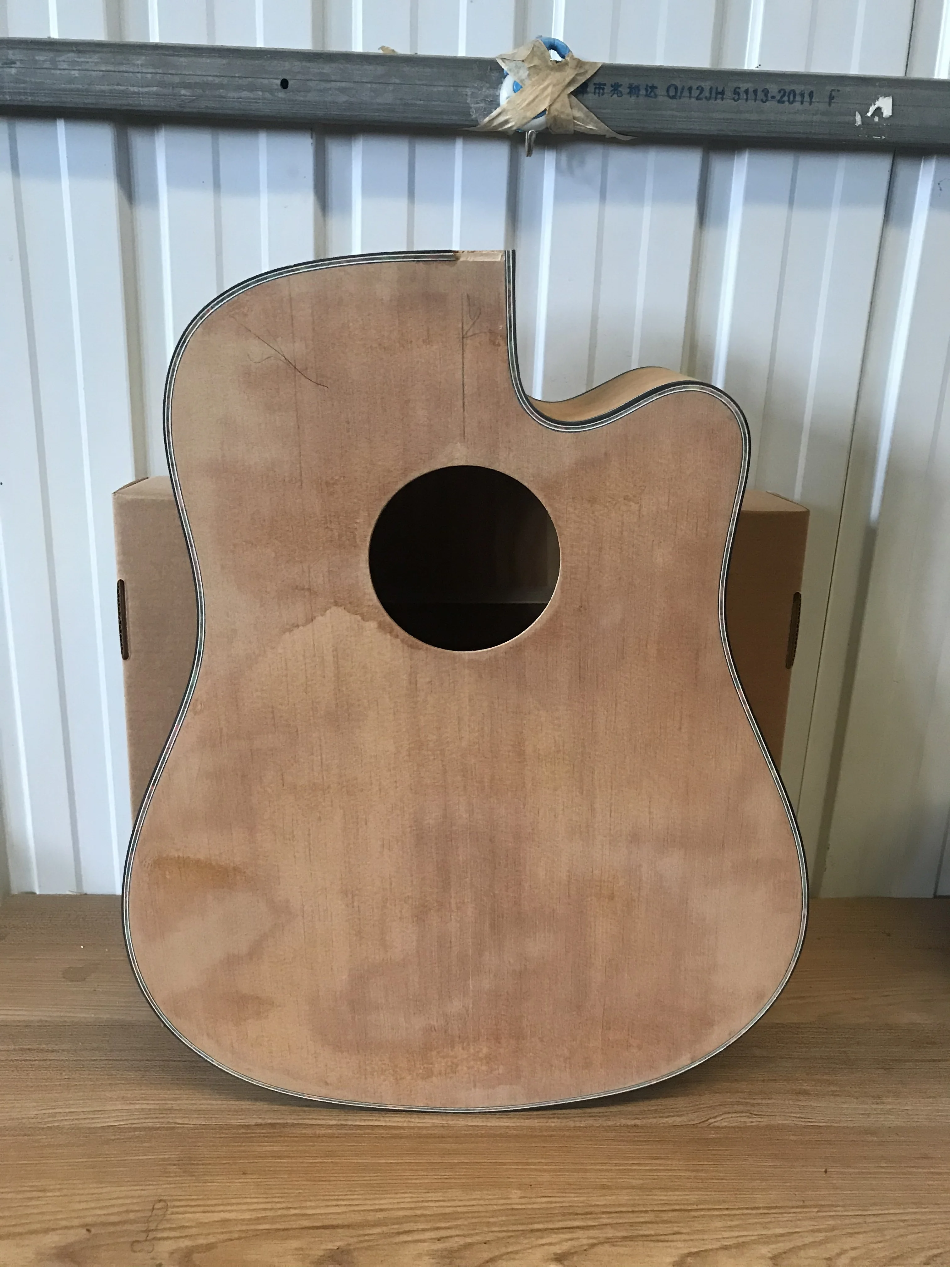 Solid Wood Acoustic Guitar Body, Unfinished Thin Body, Folk Guitar Barrel, White Acoustic Guitar Panel, 41in