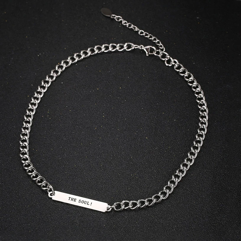 Custom Name Chain Personalized Silver Color Stainless Steel Necklaces For Women Man Customized Jewelry Girlfriend Gift