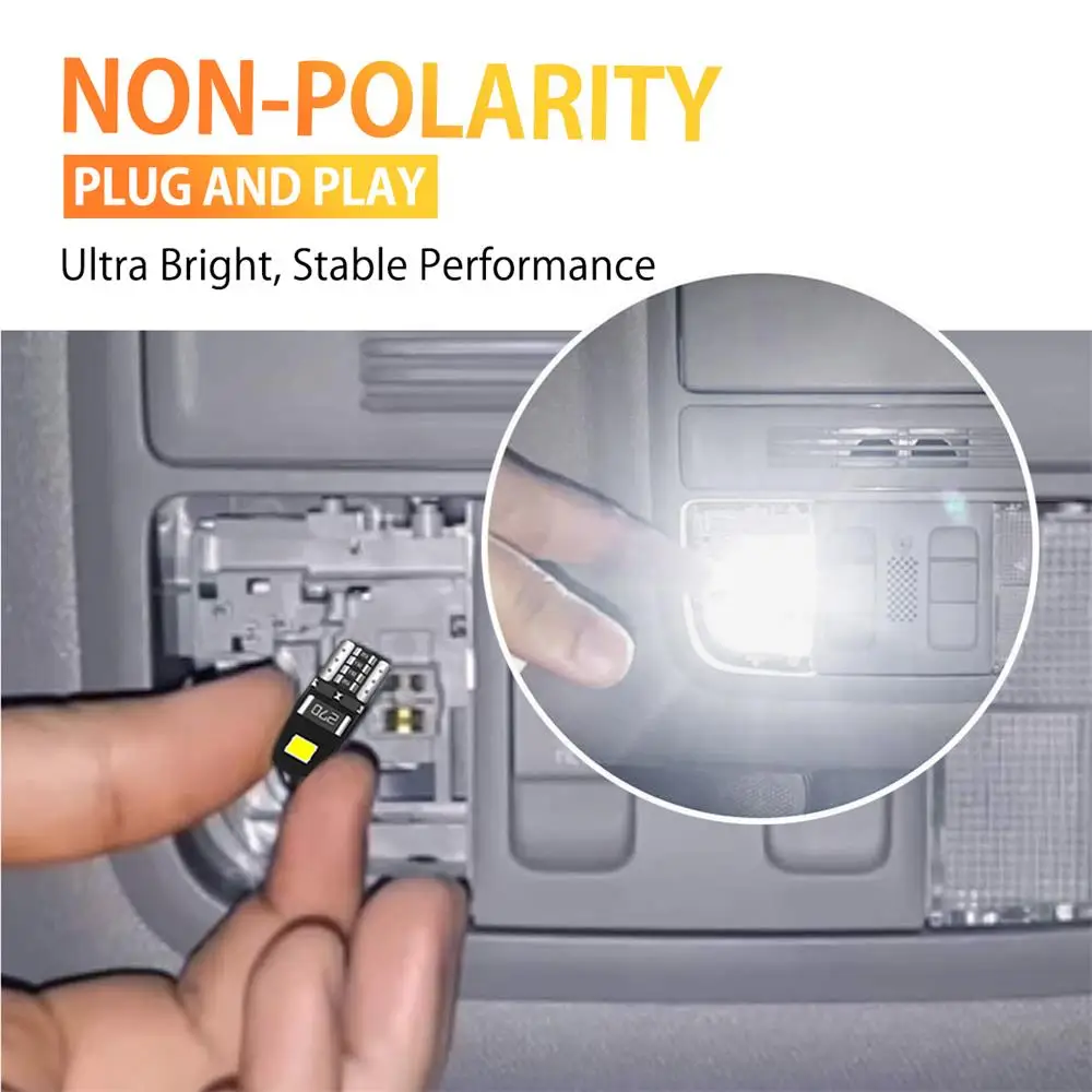 10 sztuk W5W T10 LED samochodów żarówka Canbus samochodów wewnętrzna lampka dla Ford Mondeo MK4 MK1 MK3 Fiesta Focus 2 Explorer C Max F150 akcesoria — zdjęcie 4