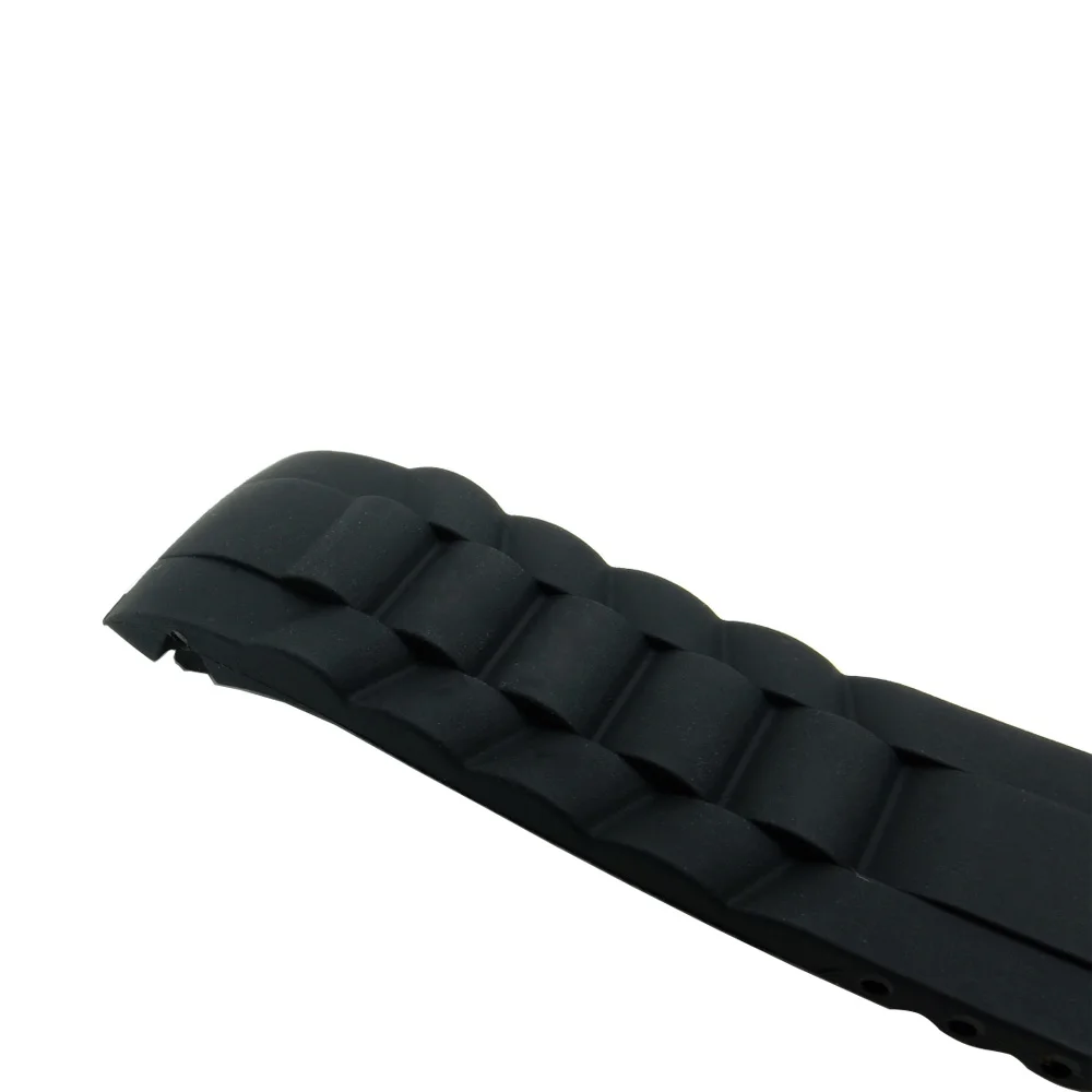 Curved Arc Interfaces Silicone Rubber Watchband for Tissot Men Women Watch Band Wrist Strap Belt 16mm 18mm 20mm 22mm 24mm 26mm