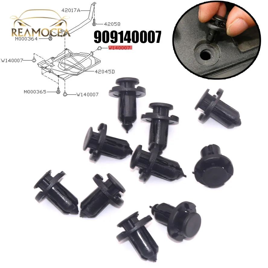 Reamocea 10X Bumper Engine Mesh Cover Fender Buckle Clip Grille Fastener Parts 909140007 For Subaru Forester Impreza Legacy BRZ