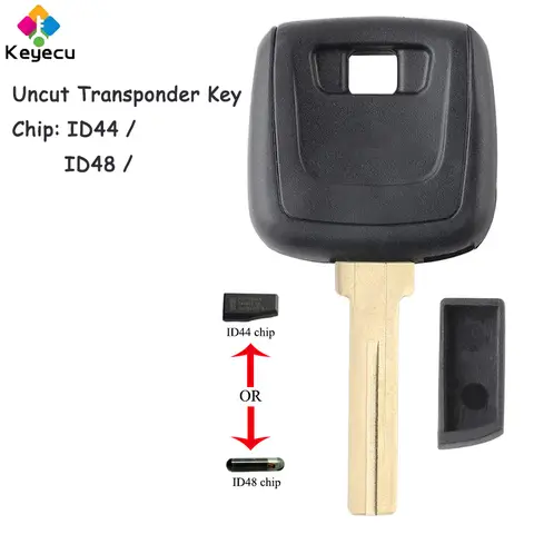 KEYECU 트랜스 폰더 점화 칩 키 ID44 ID48 칩 Fob 볼보 S40 V40 C70 S70 S90 V90 S80 S60 V70 XC70 XC90 KEYECU 트랜스 폰더 점화 칩 키 ID44 ID48 칩 Fob 볼보 S40 V40 C70 S70 S90 V90 S80 S60 V70 XC70 XC90
