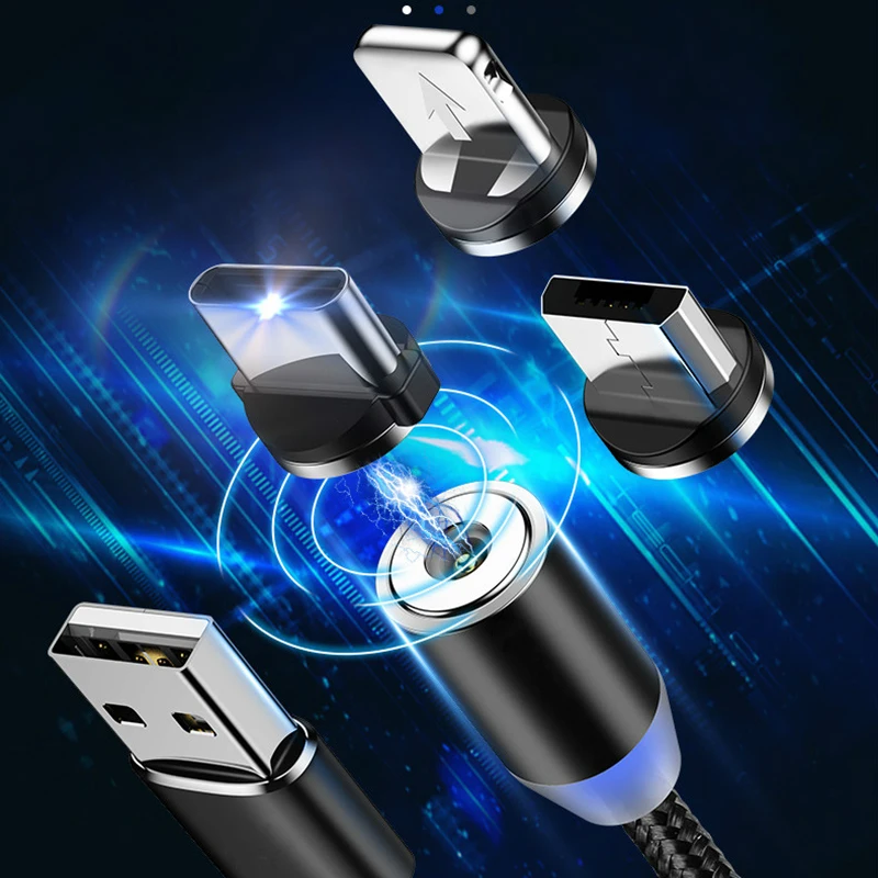 Round Metal Magnetic Cable plug Adapter Accessories Type C/Micro USB/8 pin Fast Charging Android Type-C Cord Phone Dust plugs