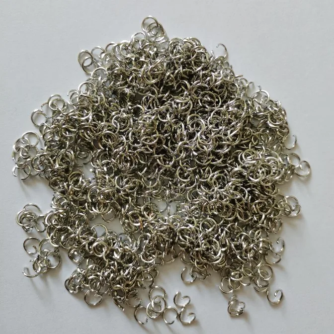 200 adet/grup altın gümüş gri döngü 0.9*7mm açık Jump yüzükler DIY takı yapımı için kolye bilezik bulguları konektörü malzemeleri