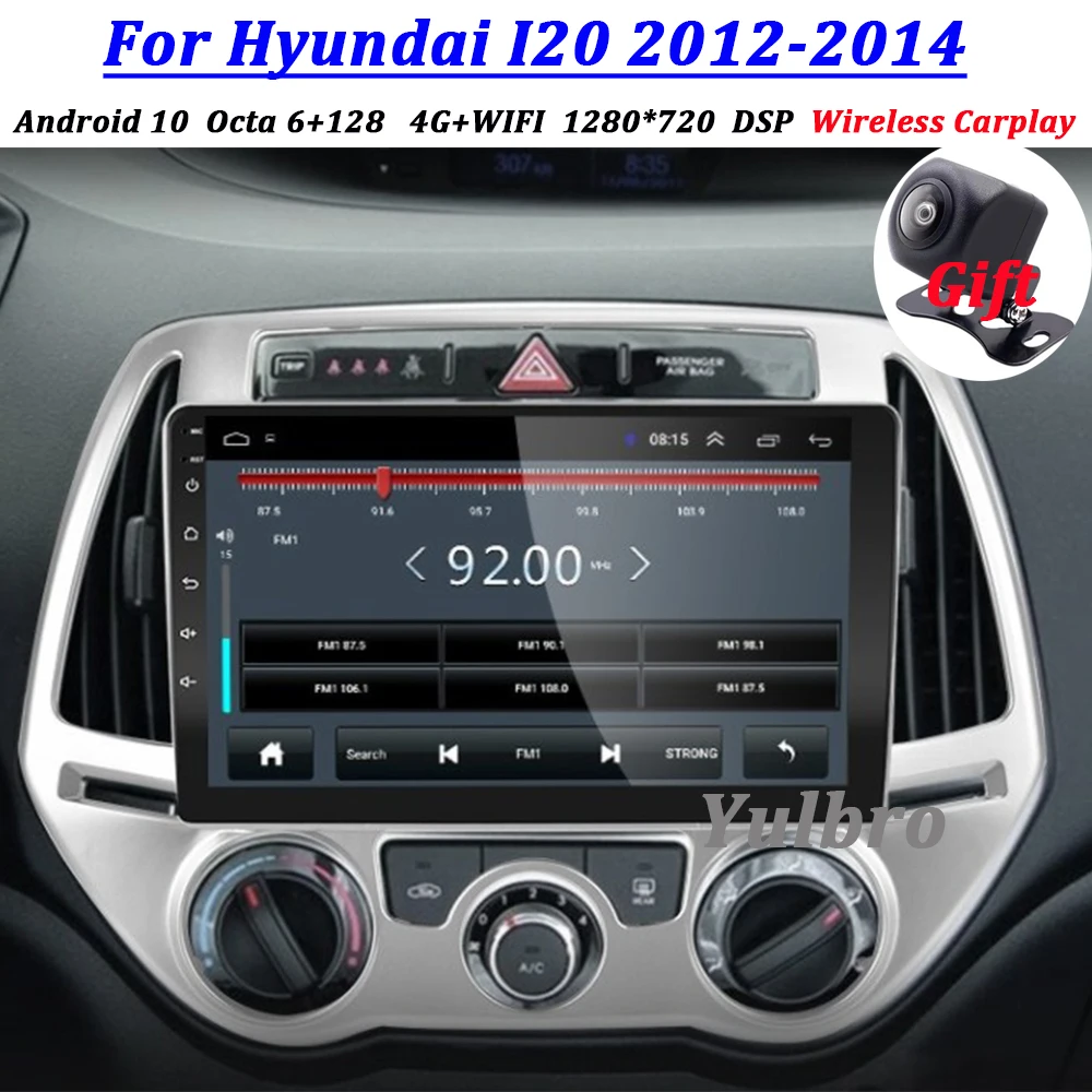 Car Dvd For hyundai I20 2012 2013 2014 Android 10 Radio Tape Recorder Multimedia Headunit Carplay Gps Navigation Stereo Audio BT