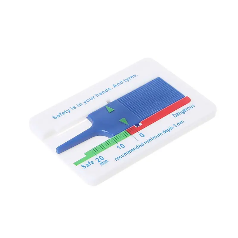 Medidor de profundidad de la banda de rodadura del neumático del coche, herramienta de medición de espesor, almohadilla de freno, regla de Monitor de zapatos, 1 ud.