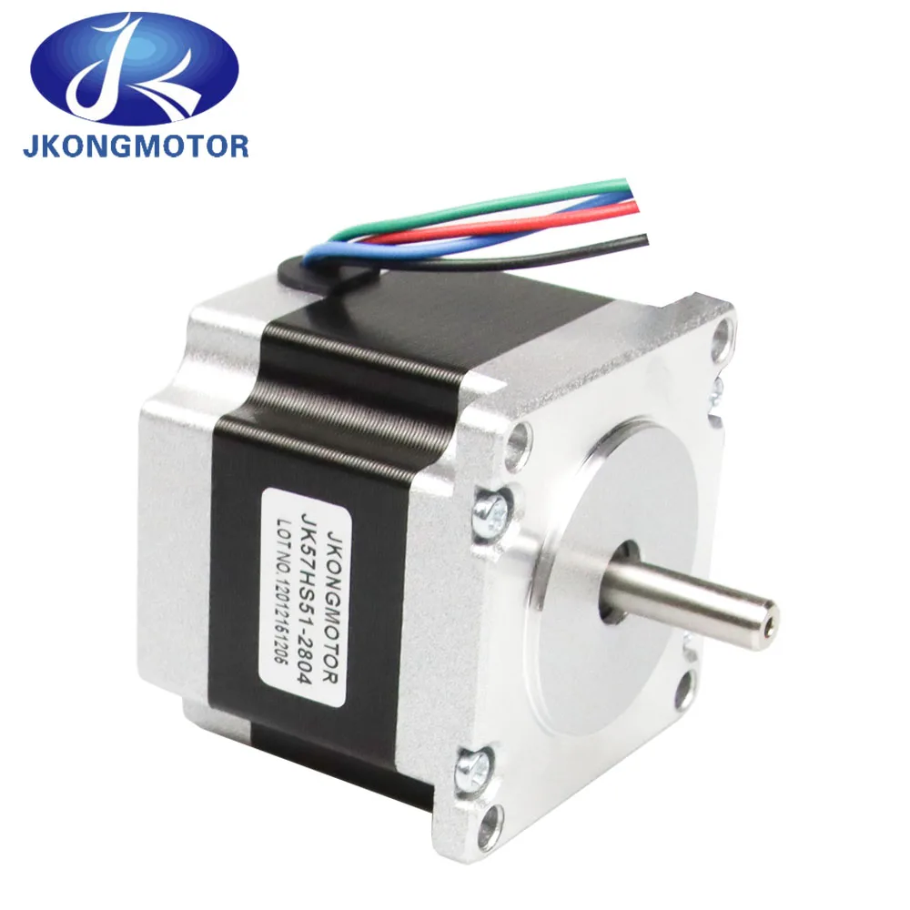 Nema 23 Stepper Motor 57HS51 1.8deg 57x51mm 2.8A 1N.m D=6.35mm for 3D printer for CNC engraving milling machine