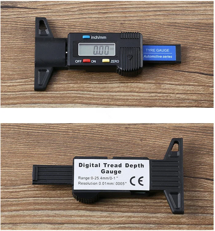 Digital Car Tyre Tire Tread Depth Gauge Meter Auto Tire Wear Detection Measuring Tool Caliper Thickness Gauges Monitoring System