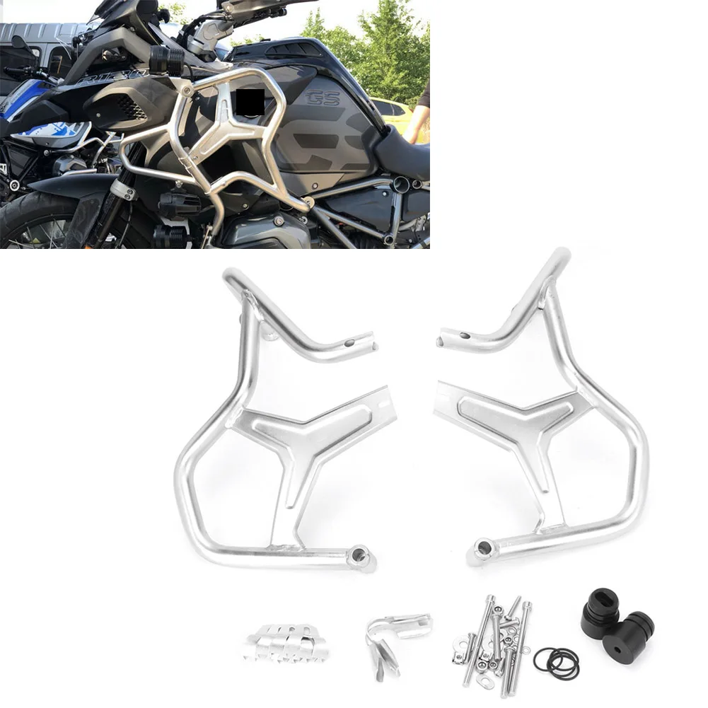 1Set Motorcycle Tank Bar Engine Guard Protector Cover For BMW R1200GS ADV Adventure 2014 2015 2016 2017 2018 / R1200 GS 14-18