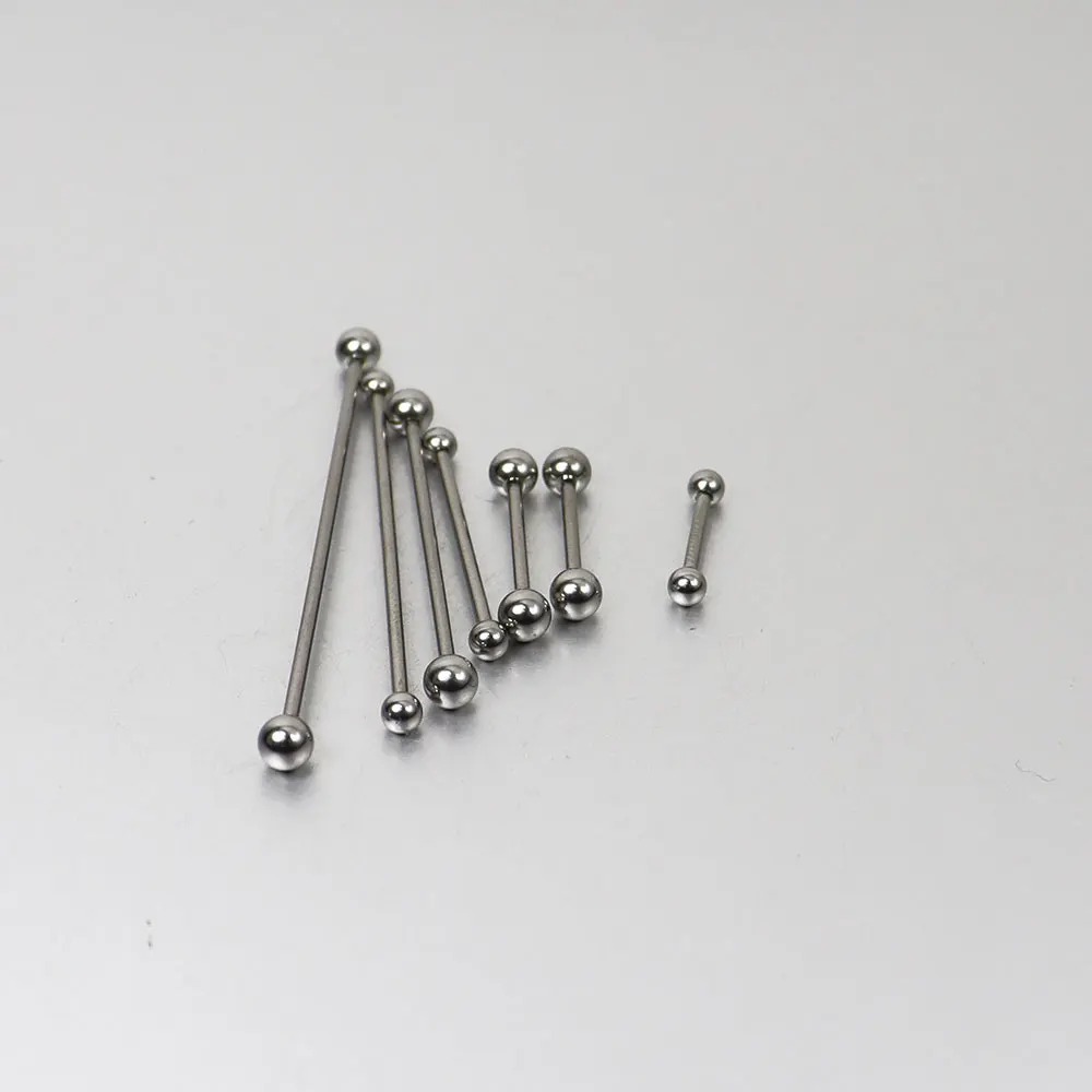 2 Pieces 1.2mm 16G Helix Tragus Straight Barbell Ear Nipple Tongue Ring  Body Piercing