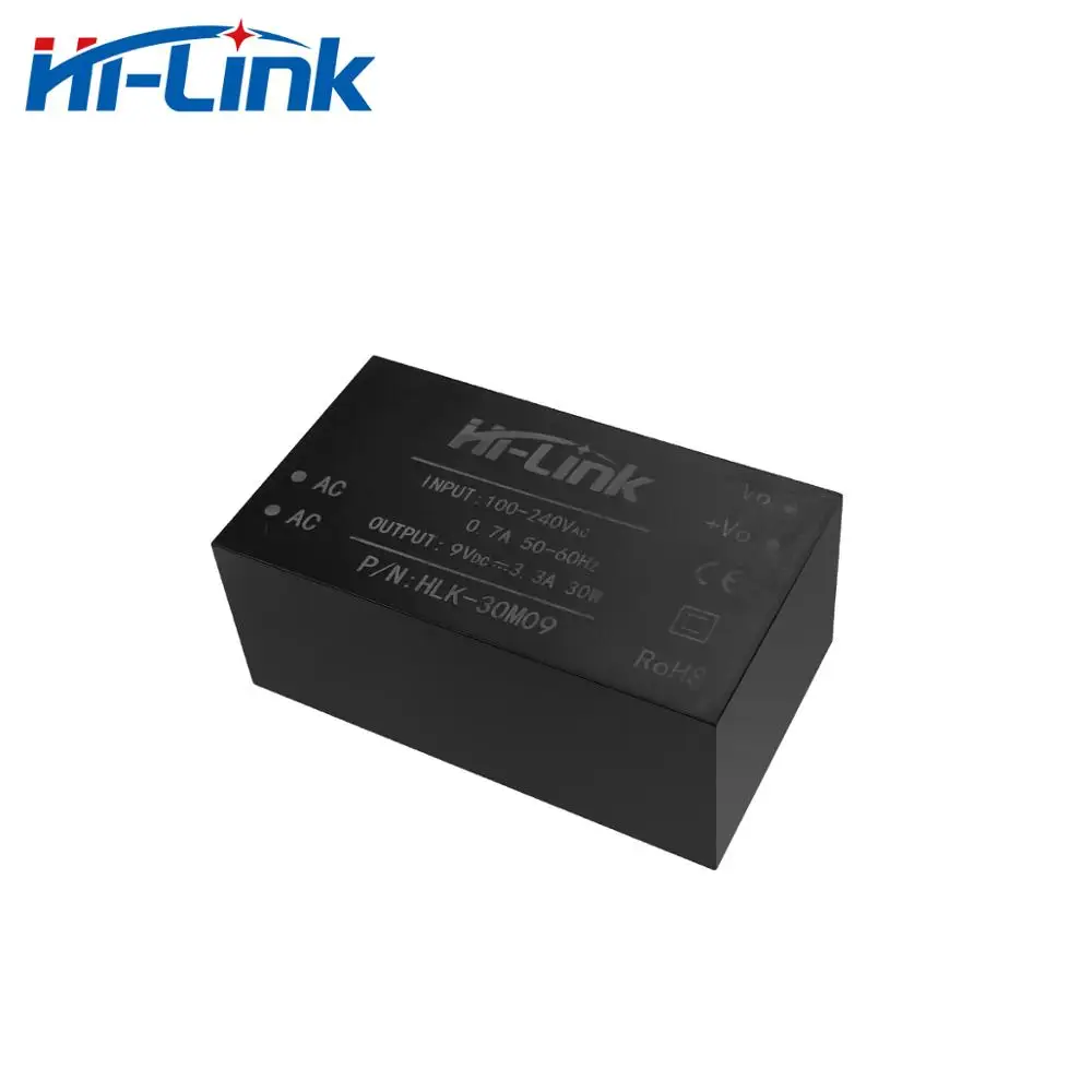 Free Shipping 5pcs 30W 9V AC DC Step-Down Power Supply Module HLK-30M09