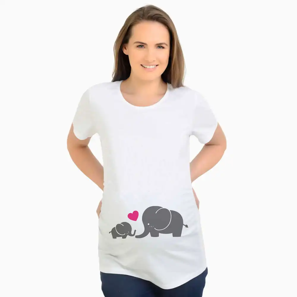 Camisetas de maternidad de dibujos animados para mujer, camisetas de embarazo divertidas para bebé, camisetas de manga corta para mujeres embarazadas, camisetas S-3XL