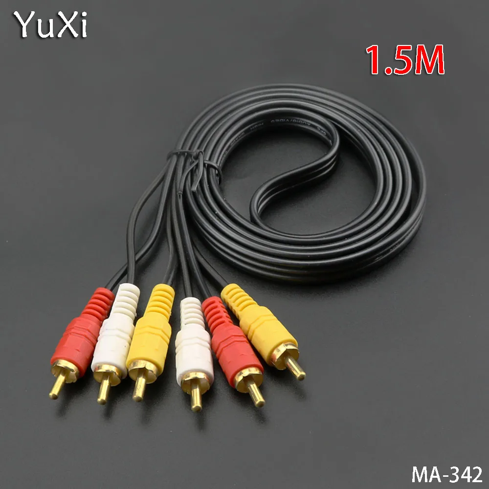 YuXi 3RCA maschio a 3 RCA maschio composito Audio Video AV cavo spina 3X RCA cavo Audio vendita al dettaglio e all'ingrosso 1.5M 3M 5M sostituire