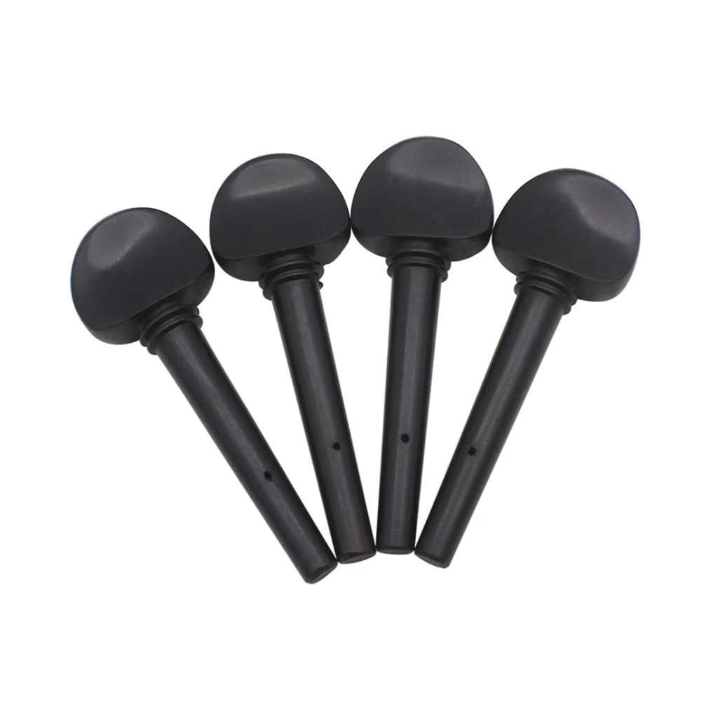 Finest 4Pcs/Pack Ebony 3/4 4/4 Cello Machine Heads Cello Replacement Tuning Pegs Black