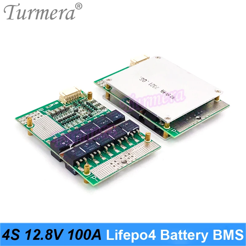 

4S 12.8V 100A Balance Lifepo4 Battery BMS Balance Protected Board for 3.2V 100Ah 200Ah 280Ah 310Ah Lifepo4 Batteries Use Turmera