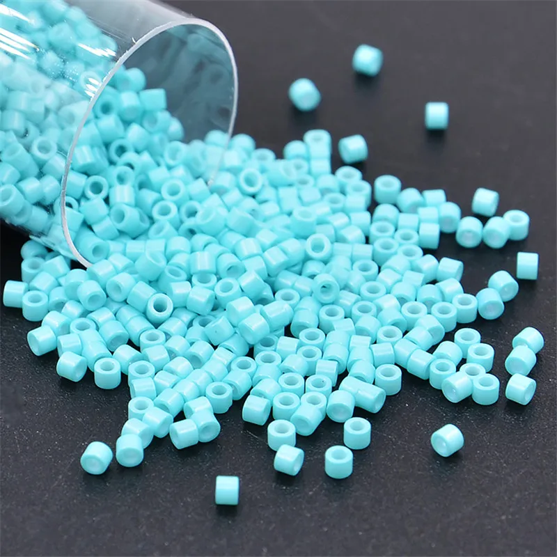 10 g/Rohr 1,6 mm Charm Glas Rocailles 2000 Stück Nicht-Extra-Finish Farbe Nachahmung Delica Perle für Kinder Schmuckherstellung – Detail 3